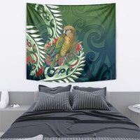 New Zealand Kea Bird Tapestry With Maori Koru Fern LT05 - Polynesian Pride