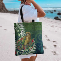 New Zealand Kea Bird Tote Bag With Maori Koru Fern - Polynesian Pride