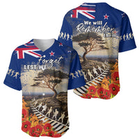New Zealand ANZAC Day Baseball Jersey The Lonesome Pine With Soldier Fern LT05 - Polynesian Pride