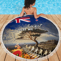 New Zealand ANZAC Day Beach Blanket The Lonesome Pine With Soldier Fern LT05 - Polynesian Pride