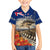 New Zealand ANZAC Day Family Matching Off Shoulder Long Sleeve Dress and Hawaiian Shirt The Lonesome Pine With Soldier Fern LT05 Son's Shirt Blue - Polynesian Pride