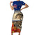 New Zealand ANZAC Day Family Matching Short Sleeve Bodycon Dress and Hawaiian Shirt The Lonesome Pine With Soldier Fern LT05 Mom's Dress Blue - Polynesian Pride