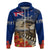 New Zealand ANZAC Day Zip Hoodie The Lonesome Pine With Soldier Fern LT05 Zip Hoodie Blue - Polynesian Pride