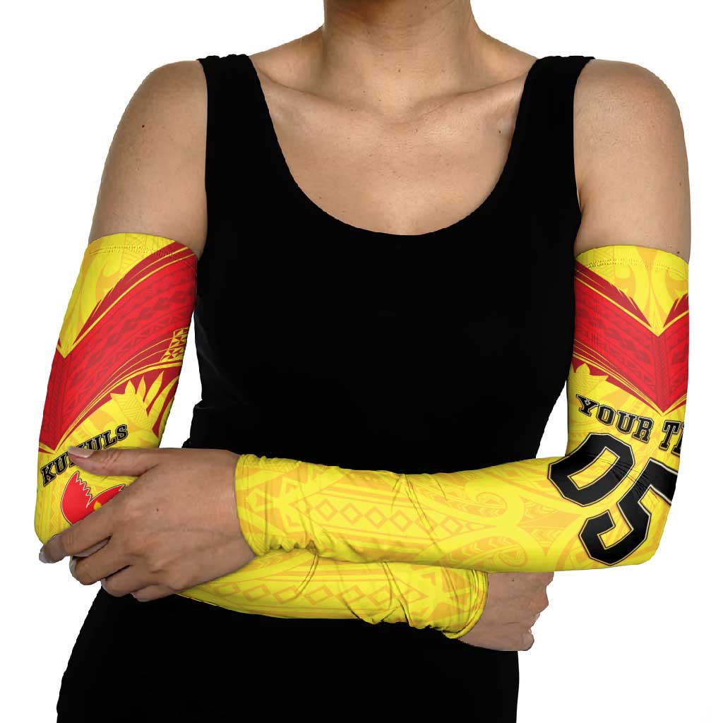 Papua New Guinea Rugby Custom Arm Sleeves Kumuls Heritage LT05 - Polynesian Pride