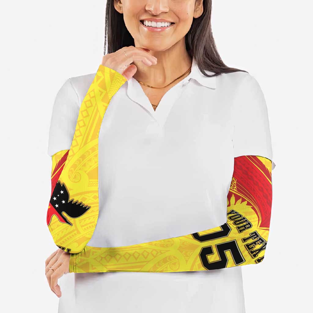 Papua New Guinea Rugby Custom Arm Sleeves Kumuls Heritage LT05 - Polynesian Pride