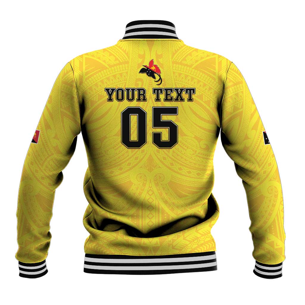 Papua New Guinea Rugby Custom Baseball Jacket Kumuls Heritage LT05 - Polynesian Pride