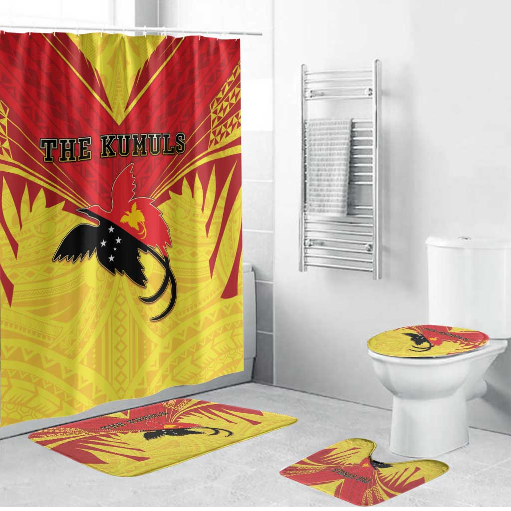 Papua New Guinea Rugby Bathroom Set Kumuls Heritage LT05 Bathroom Set (4 pcs) Yellow - Polynesian Pride