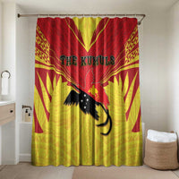 Papua New Guinea Rugby Bathroom Set Kumuls Heritage LT05 Shower Curtain Only Yellow - Polynesian Pride