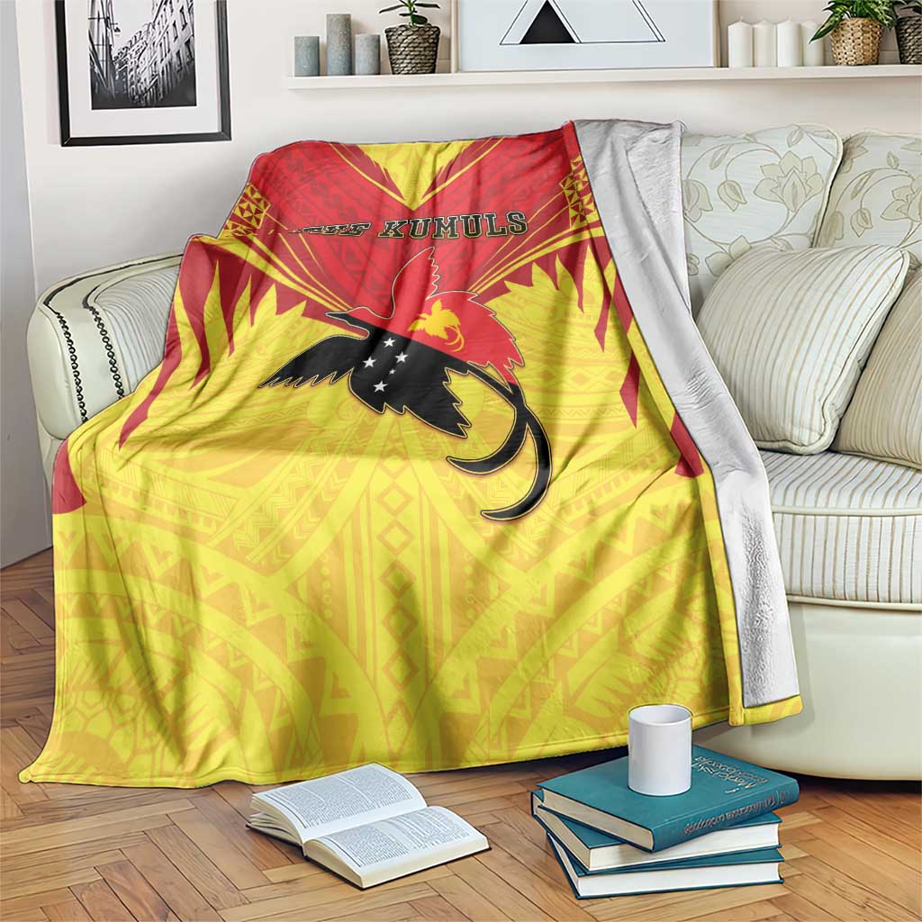 Papua New Guinea Rugby Blanket Kumuls Heritage LT05 Yellow - Polynesian Pride