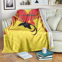 Papua New Guinea Rugby Blanket Kumuls Heritage LT05 Yellow - Polynesian Pride