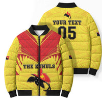 Papua New Guinea Rugby Custom Bomber Puffer Jacket Kumuls Heritage LT05 - Polynesian Pride