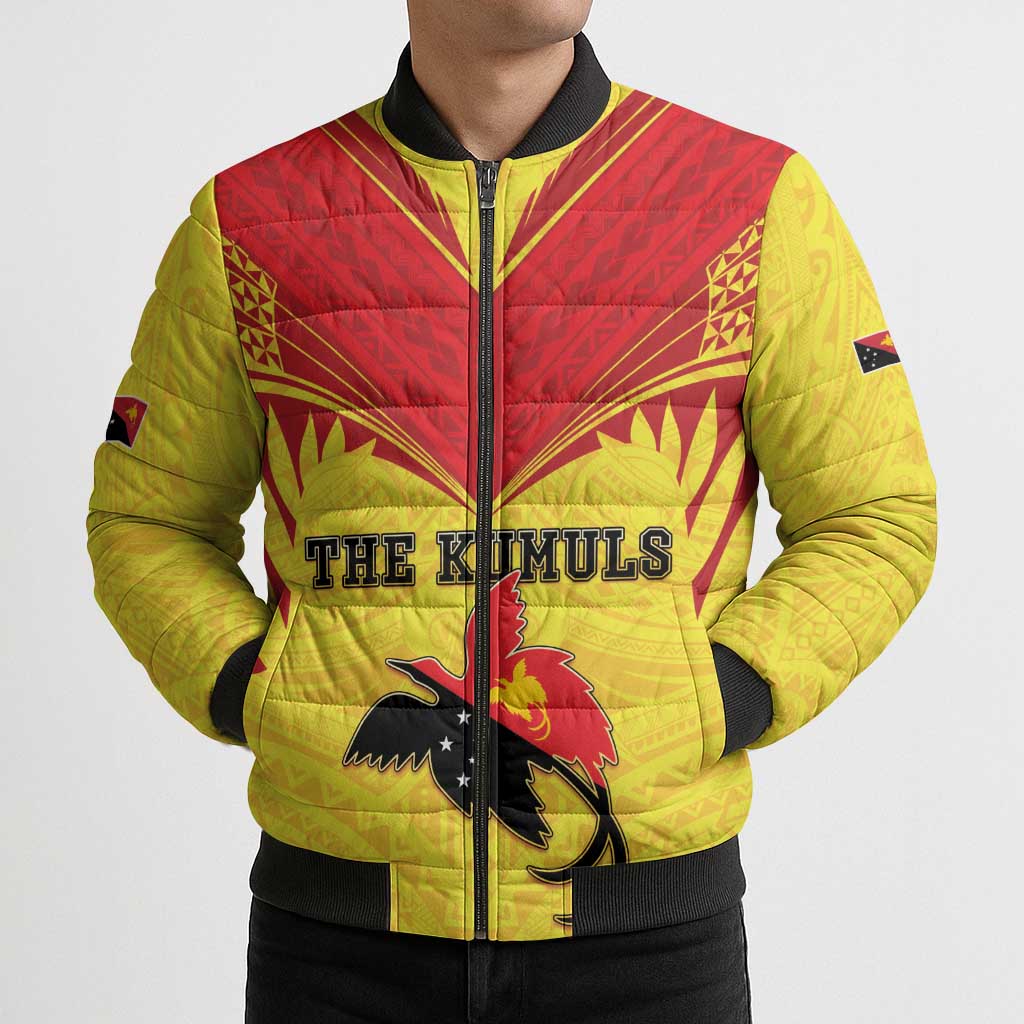 Papua New Guinea Rugby Custom Bomber Puffer Jacket Kumuls Heritage LT05 - Polynesian Pride