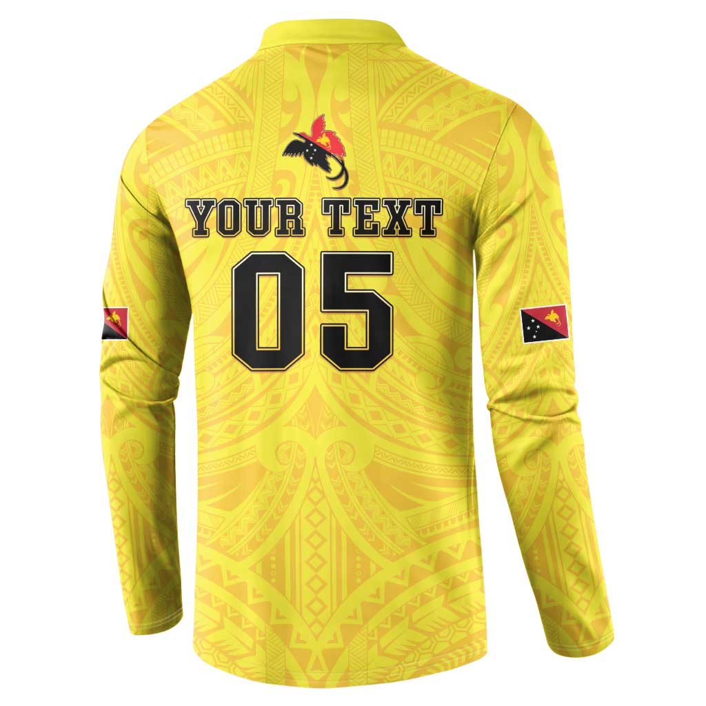 Papua New Guinea Rugby Custom Button Sweatshirt Kumuls Heritage LT05 - Polynesian Pride