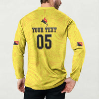 Papua New Guinea Rugby Custom Button Sweatshirt Kumuls Heritage LT05 - Polynesian Pride