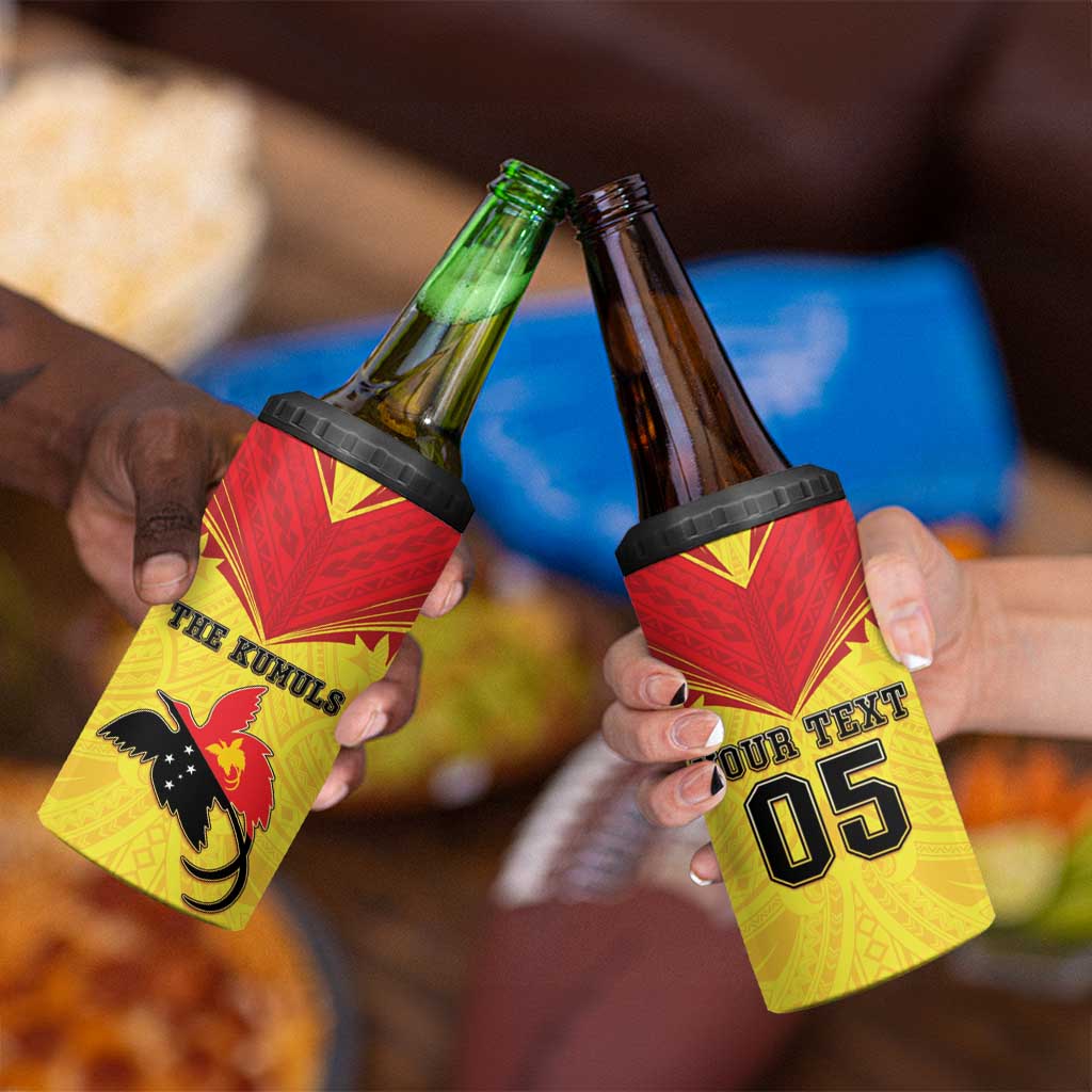 Papua New Guinea Rugby Custom 4 in 1 Can Cooler Tumbler Kumuls Heritage LT05 - Polynesian Pride