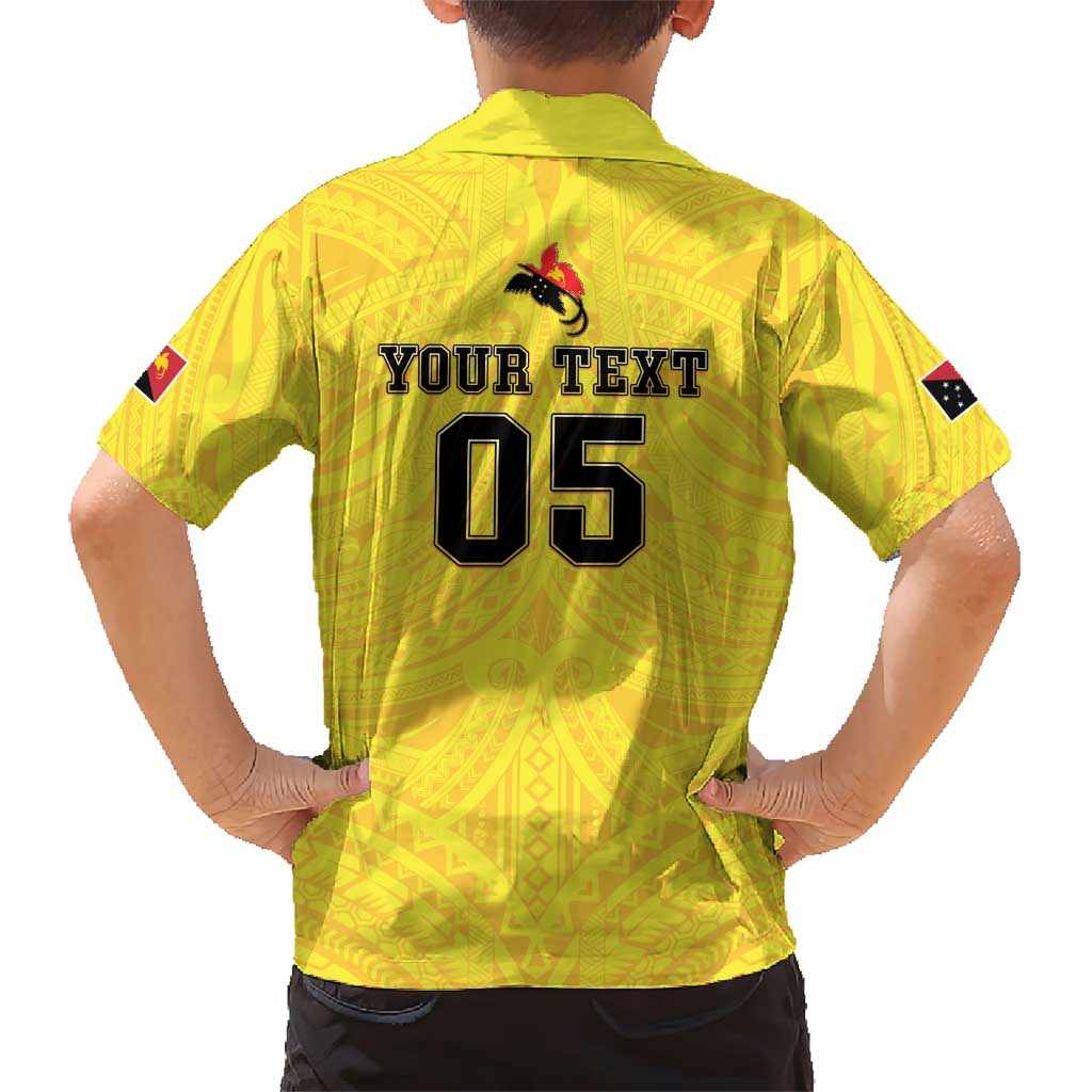 Papua New Guinea Rugby Custom Family Matching Long Sleeve Bodycon Dress and Hawaiian Shirt Kumuls Heritage