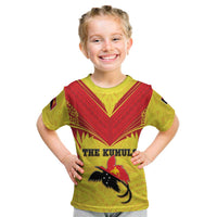 Papua New Guinea Rugby Custom Kid T Shirt Kumuls Heritage