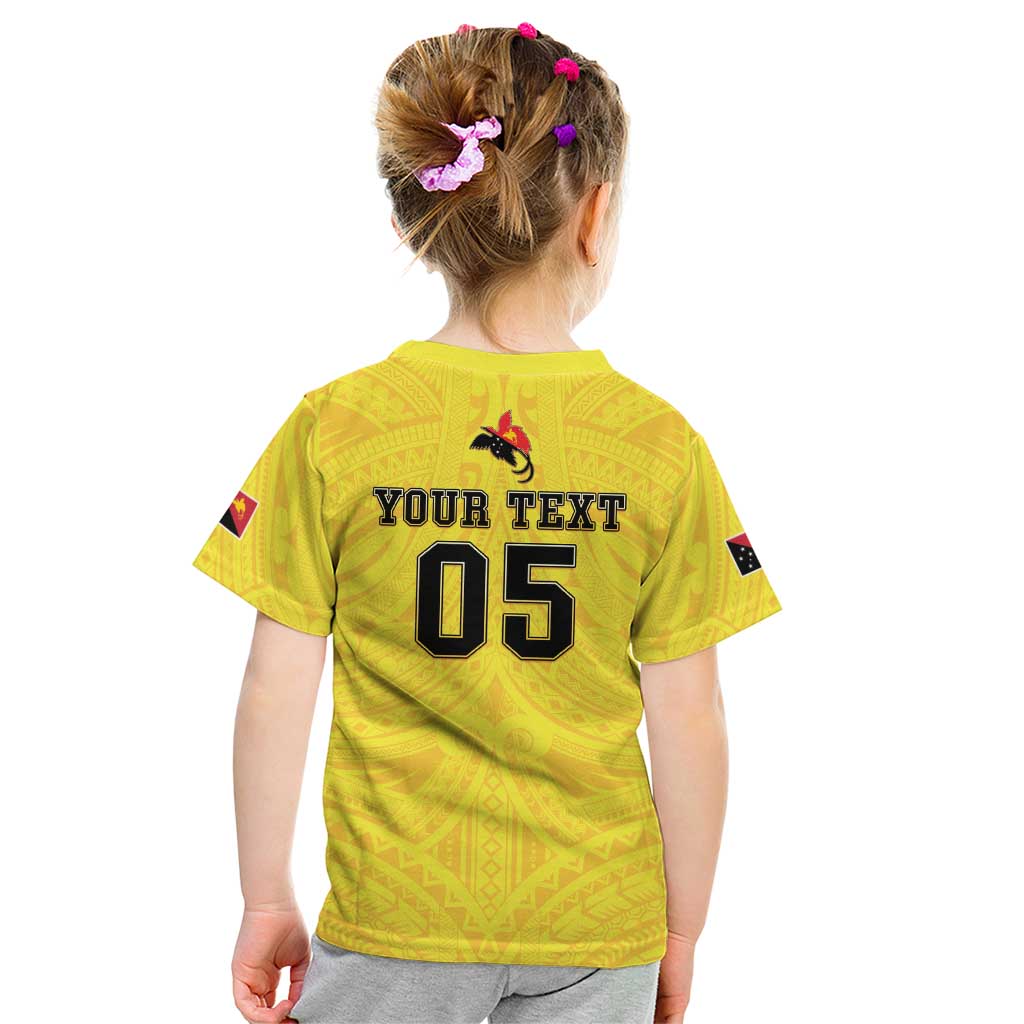 Papua New Guinea Rugby Custom Kid T Shirt Kumuls Heritage
