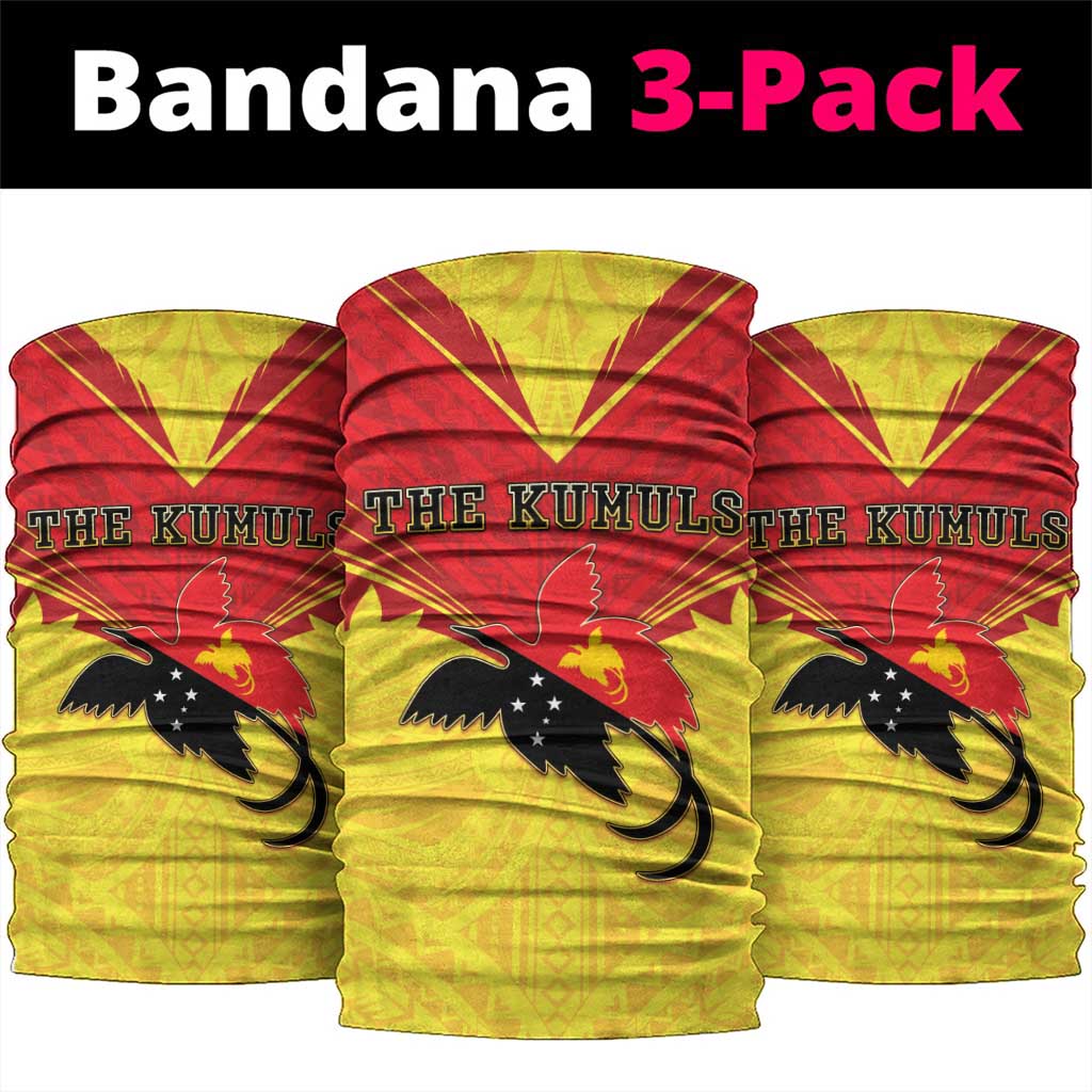 Papua New Guinea Rugby Neck Gaiter Kumuls Heritage LT05 package One Size: 25*50cm Yellow - Polynesian Pride