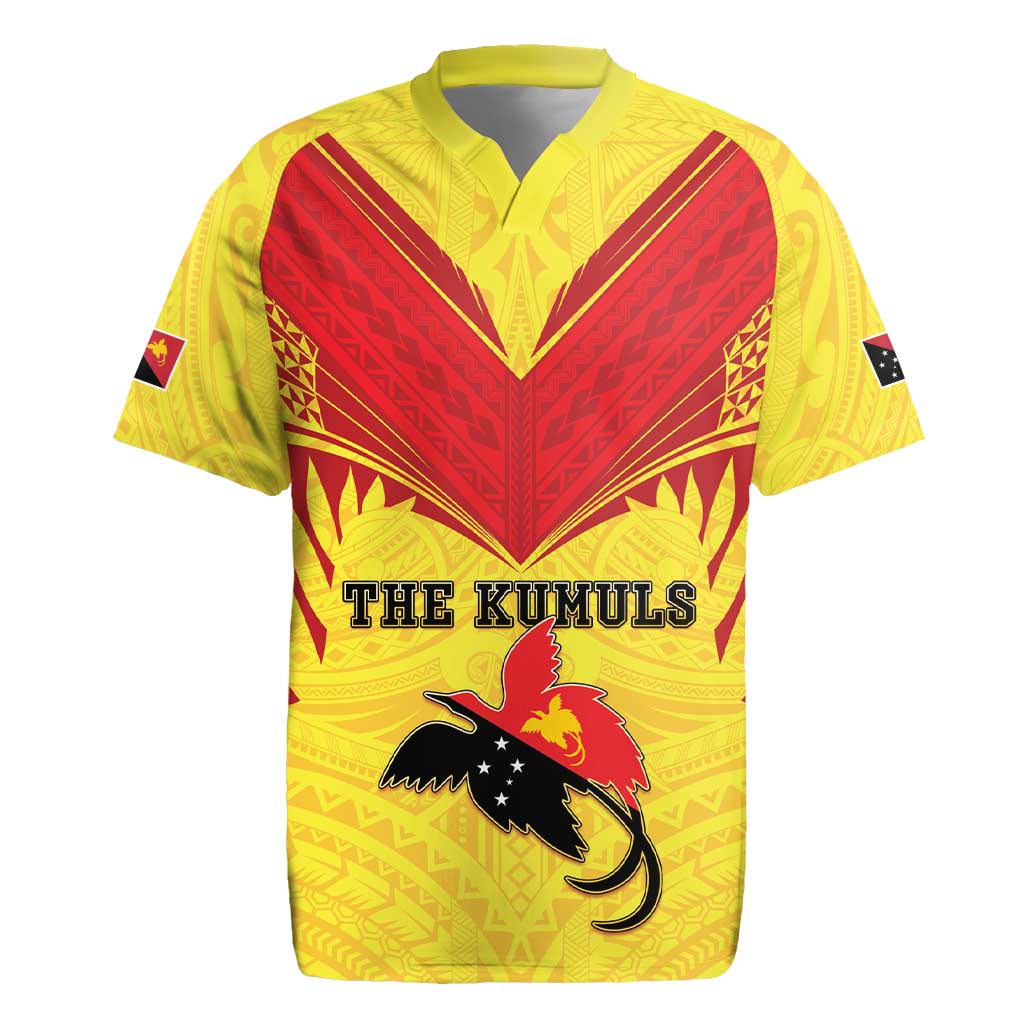 Papua New Guinea Rugby Custom Rugby Jersey Kumuls Heritage LT05 Yellow - Polynesian Pride