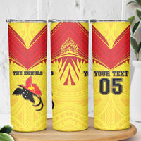 Papua New Guinea Rugby Custom Skinny Tumbler Kumuls Heritage