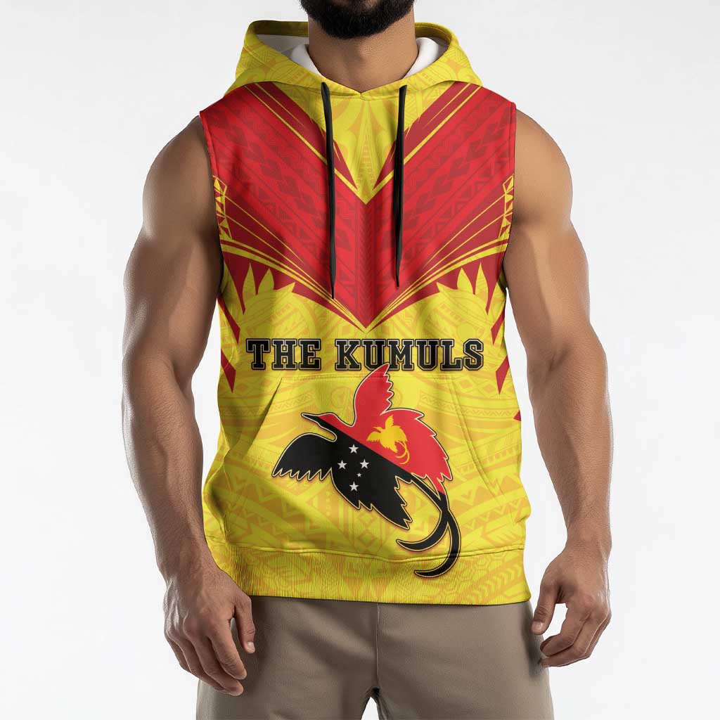 Papua New Guinea Rugby Custom Sleeveless Hoodie Kumuls Heritage LT05 - Polynesian Pride