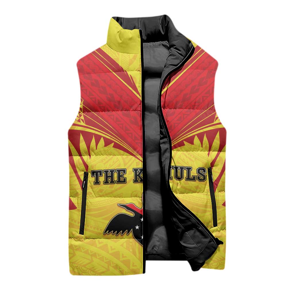 Papua New Guinea Rugby Custom Sleeveless Puffer Jacket Kumuls Heritage LT05 - Polynesian Pride