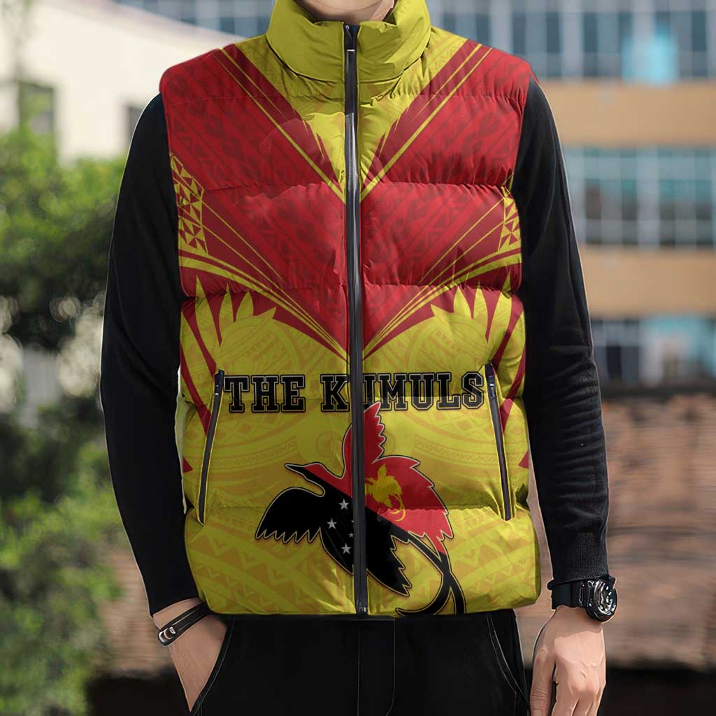 Papua New Guinea Rugby Custom Sleeveless Puffer Jacket Kumuls Heritage LT05 - Polynesian Pride