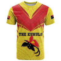 Papua New Guinea Rugby Custom T Shirt Kumuls Heritage LT05 Yellow - Polynesian Pride