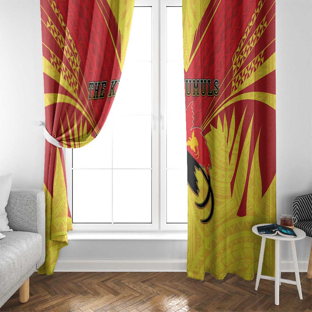 Papua New Guinea Rugby Window Curtain Kumuls Heritage LT05 - Polynesian Pride