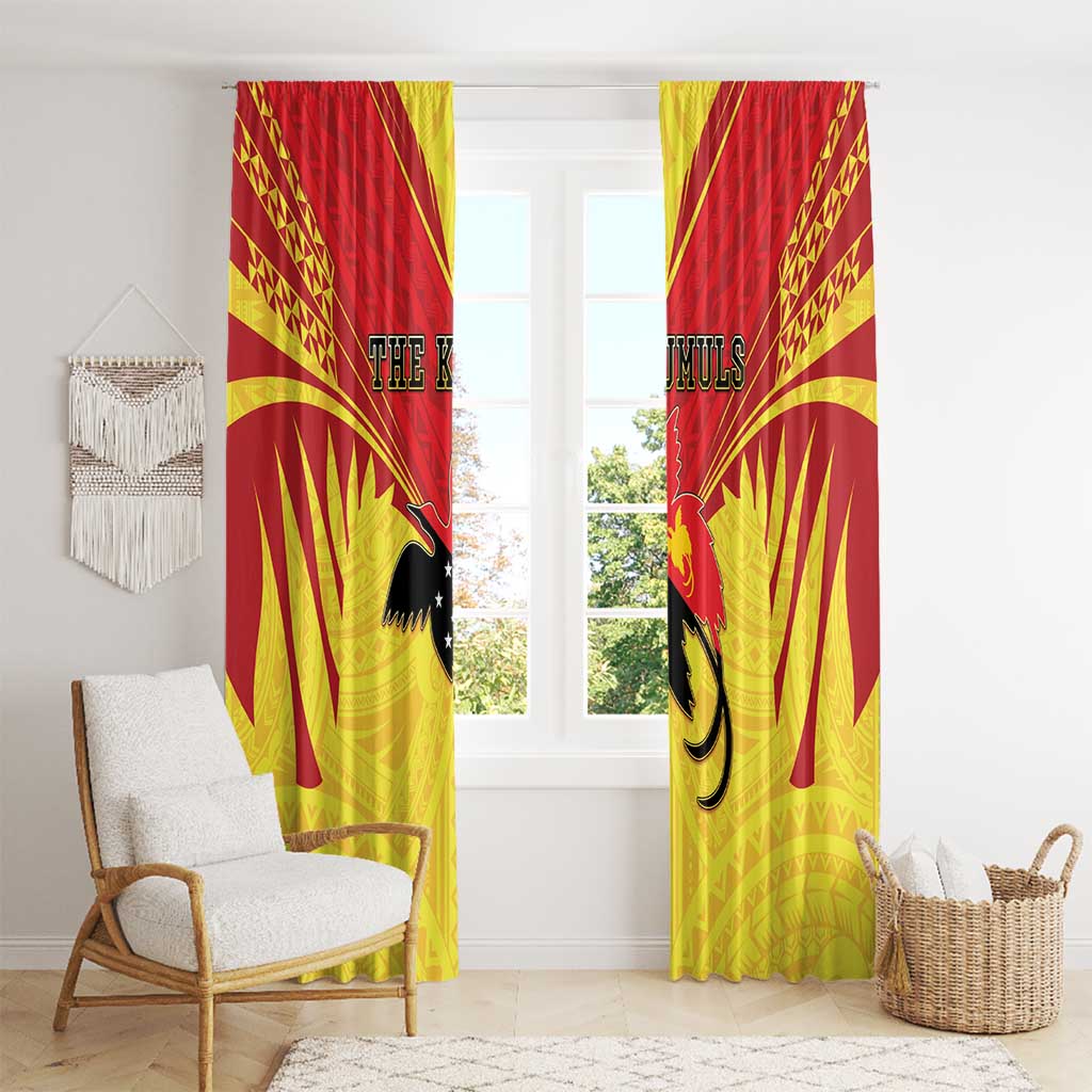 Papua New Guinea Rugby Window Curtain Kumuls Heritage LT05 - Polynesian Pride