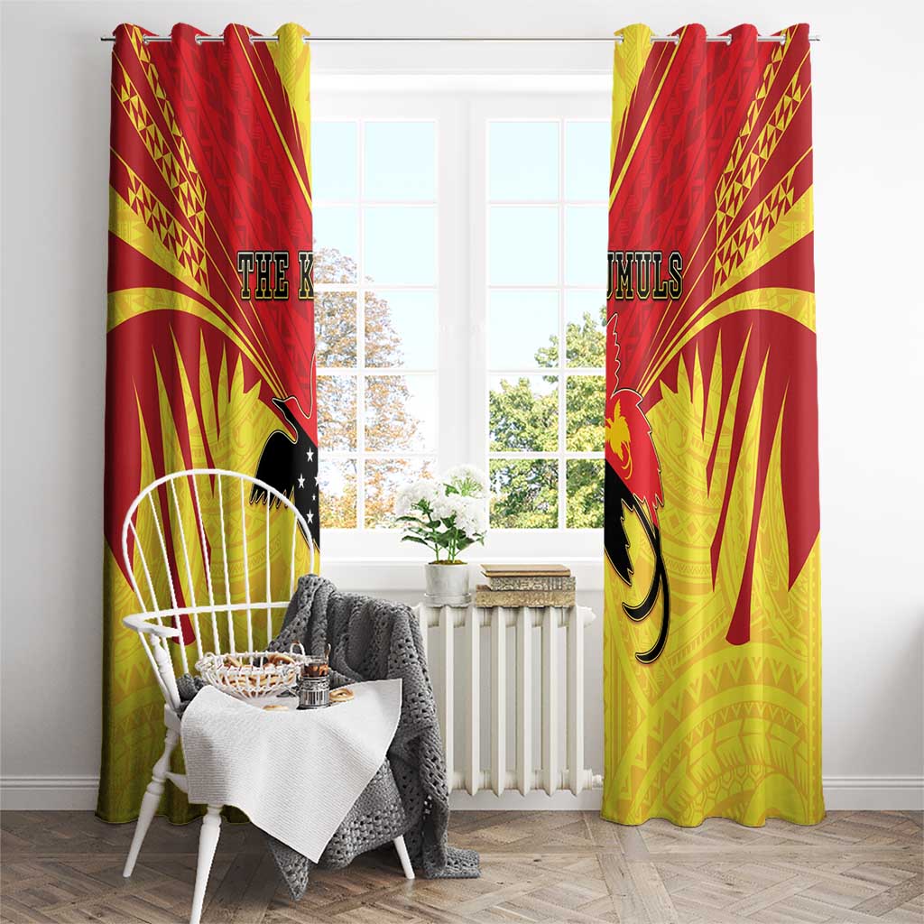 Papua New Guinea Rugby Window Curtain Kumuls Heritage LT05 - Polynesian Pride