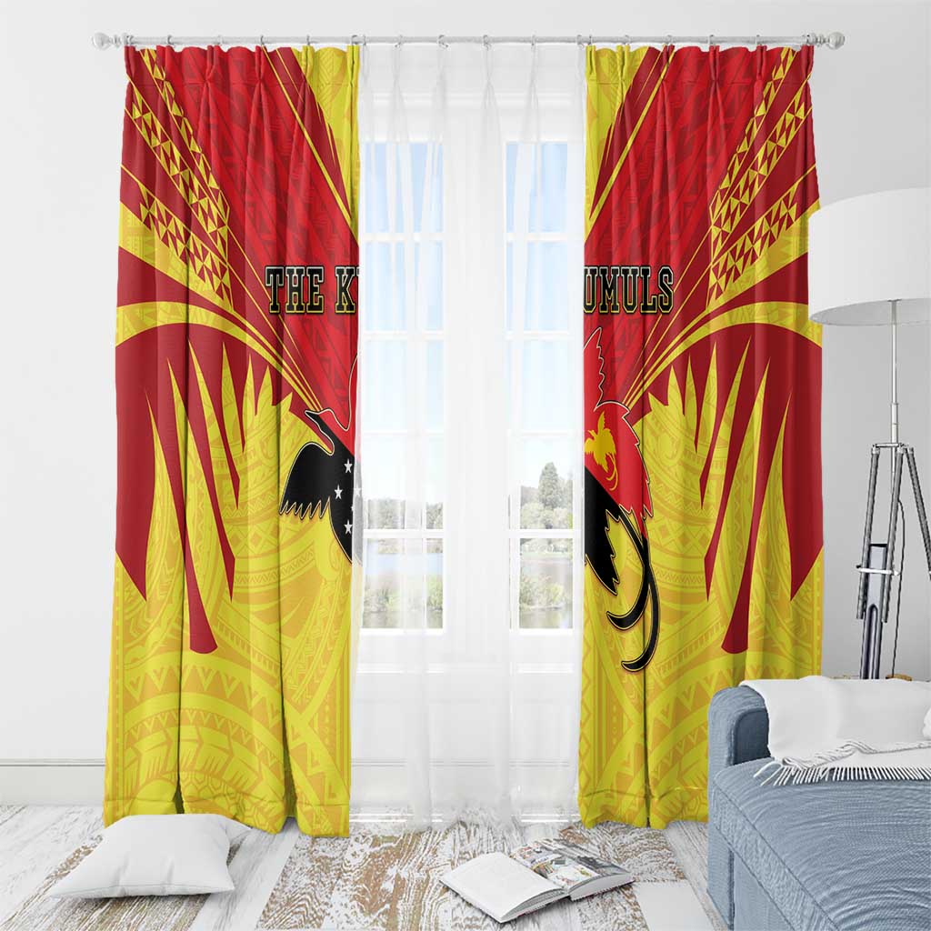 Papua New Guinea Rugby Window Curtain Kumuls Heritage LT05 - Polynesian Pride