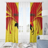 Papua New Guinea Rugby Window Curtain Kumuls Heritage LT05 - Polynesian Pride