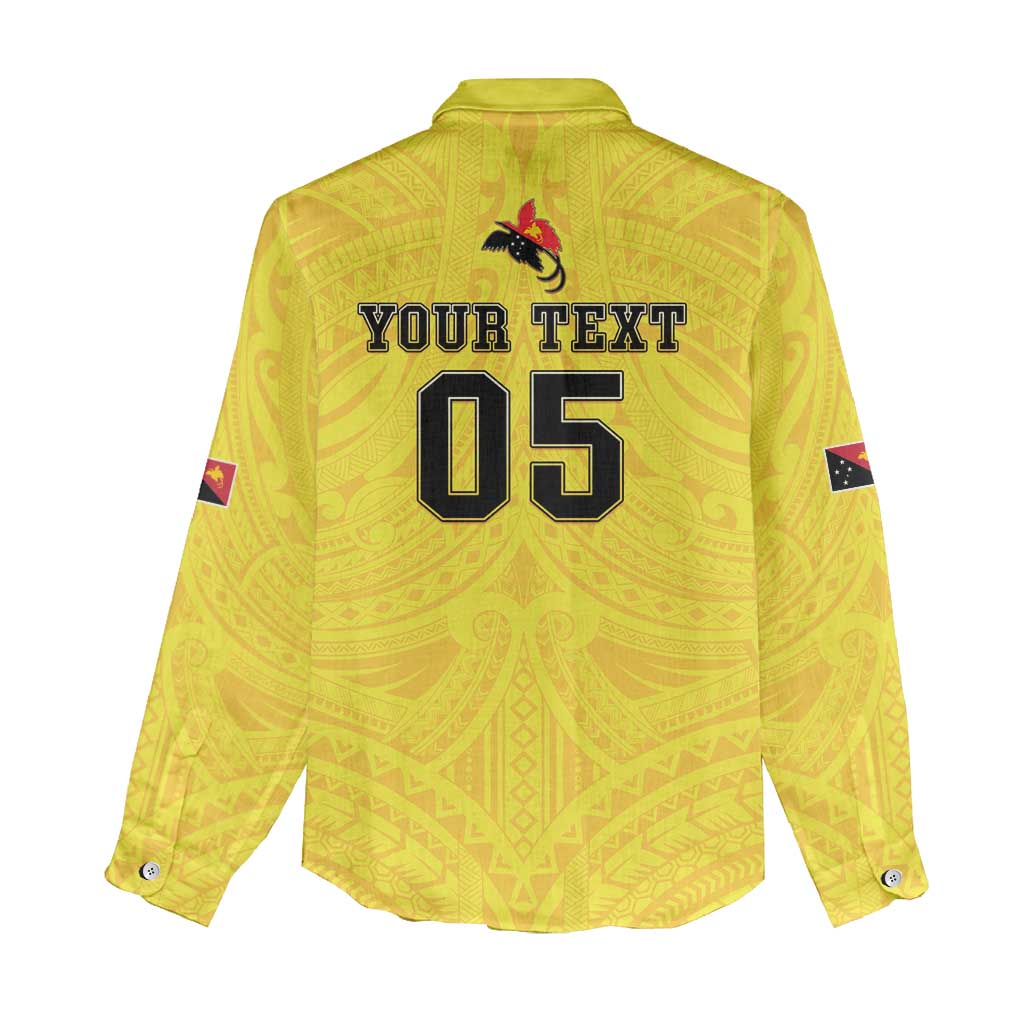 Papua New Guinea Rugby Custom Women Casual Shirt Kumuls Heritage LT05 - Polynesian Pride