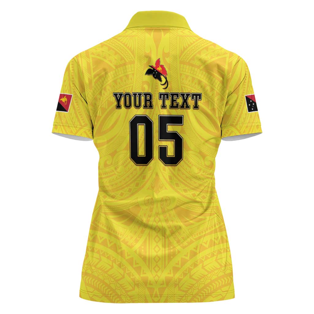 Papua New Guinea Rugby Custom Women Polo Shirt Kumuls Heritage LT05 - Polynesian Pride