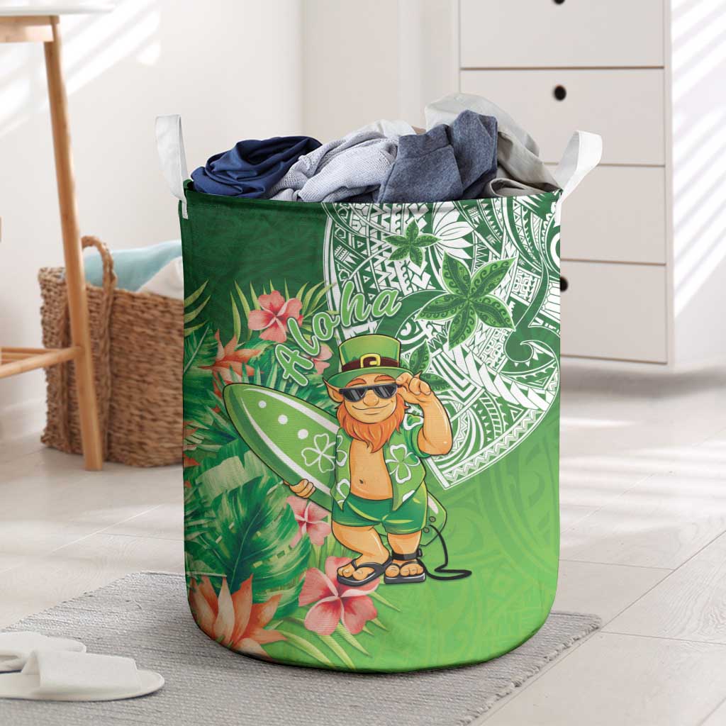 Aloha Hawaii St Patrick's Day Laundry Basket Polynesian Style LT05 Green - Polynesian Pride