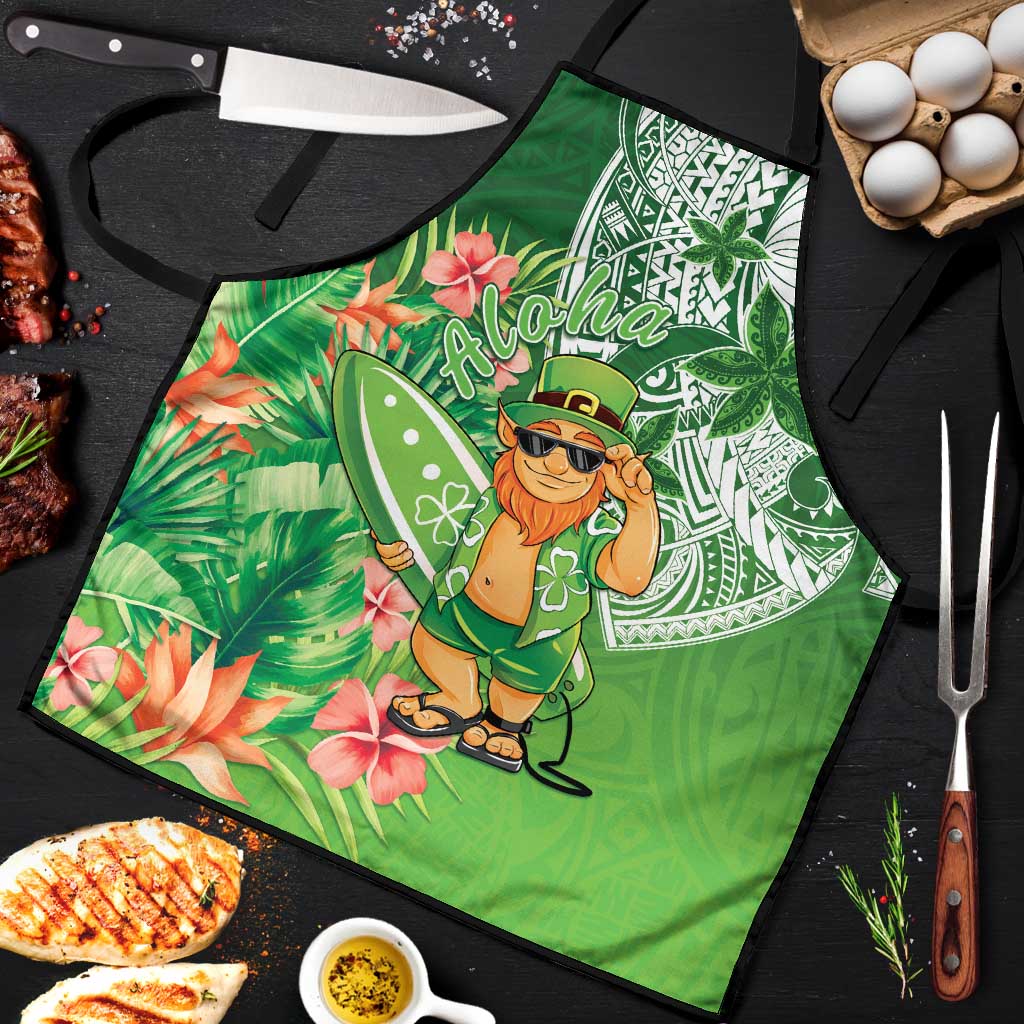 Aloha Hawaii St Patrick's Day Apron Polynesian Style LT05 Green - Polynesian Pride