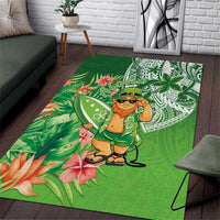 Aloha Hawaii St Patrick's Day Area Rug Polynesian Style