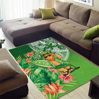 Aloha Hawaii St Patrick's Day Area Rug Polynesian Style