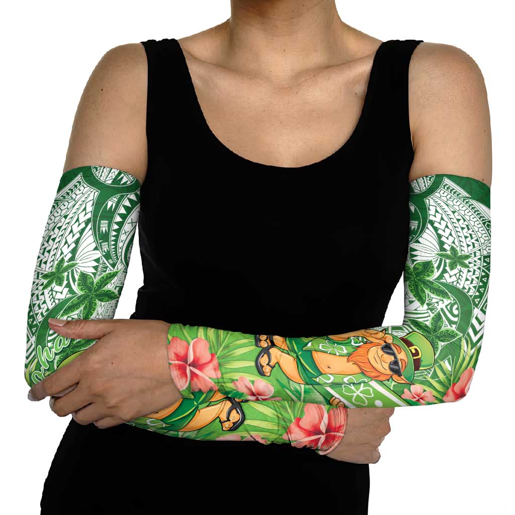 Aloha Hawaii St Patrick's Day Arm Sleeves Polynesian Style LT05 - Polynesian Pride