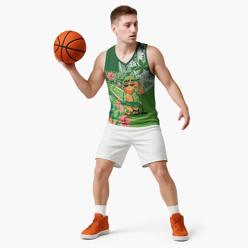 Aloha Hawaii St Patrick's Day Basketball Jersey Polynesian Style LT05 - Polynesian Pride