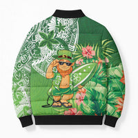 Aloha Hawaii St Patrick's Day Bomber Puffer Jacket Polynesian Style LT05 - Polynesian Pride