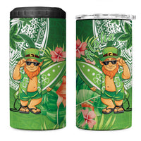 Aloha Hawaii St Patrick's Day 4 in 1 Can Cooler Tumbler Polynesian Style LT05 One Size: 16 oz Green - Polynesian Pride