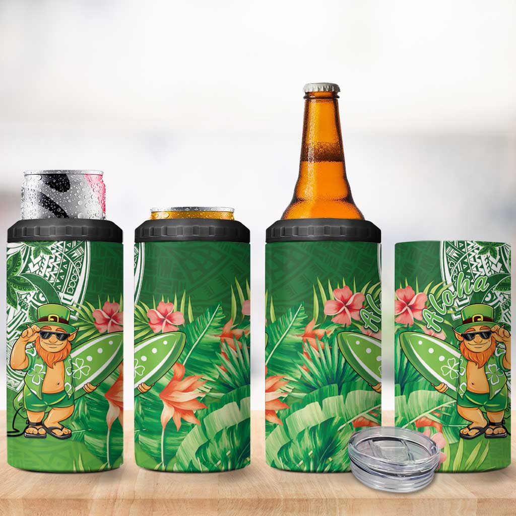 Aloha Hawaii St Patrick's Day 4 in 1 Can Cooler Tumbler Polynesian Style LT05 - Polynesian Pride