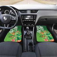 Aloha Hawaii St Patrick's Day Car Mats Polynesian Style LT05 Set 2pcs - Front Green - Polynesian Pride