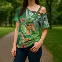Aloha Hawaii St Patrick's Day Cross Shoulder Shirt Polynesian Style LT05 - Polynesian Pride