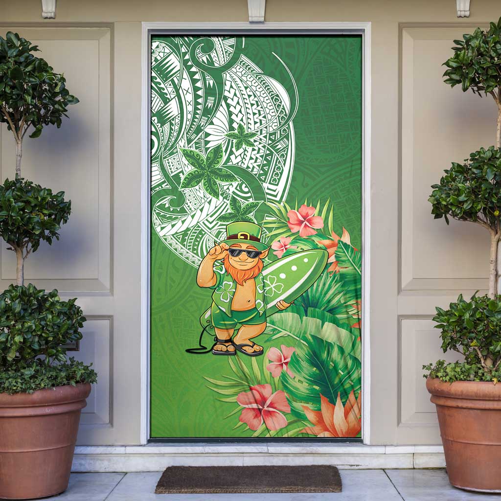 Aloha Hawaii St Patrick's Day Door Cover Polynesian Style LT05 Green - Polynesian Pride