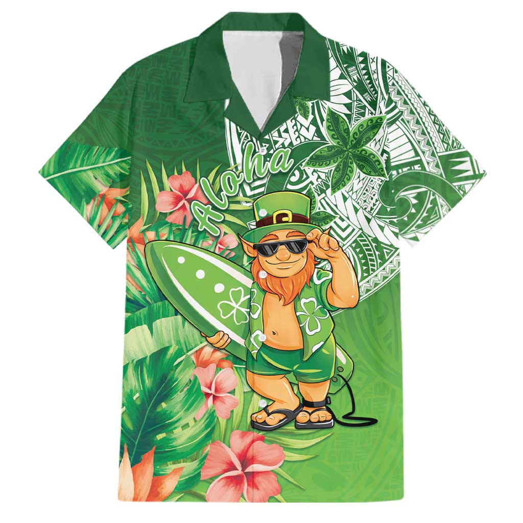 Aloha Hawaii St Patrick's Day Family Matching Summer Maxi Dress and Hawaiian Shirt Polynesian Style