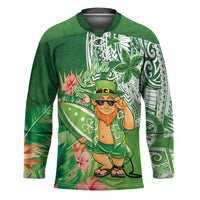 Aloha Hawaii St Patrick's Day Hockey Jersey Polynesian Style LT05 Unisex Green - Polynesian Pride